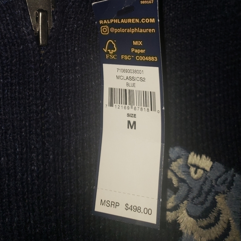 Ralph Lauren tiger Hawaii zip-up sweater jacket - Picture 2 of 3